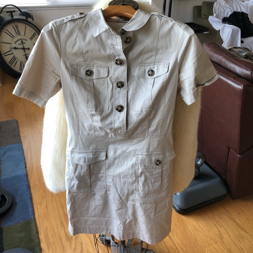 Burberry safari dress.